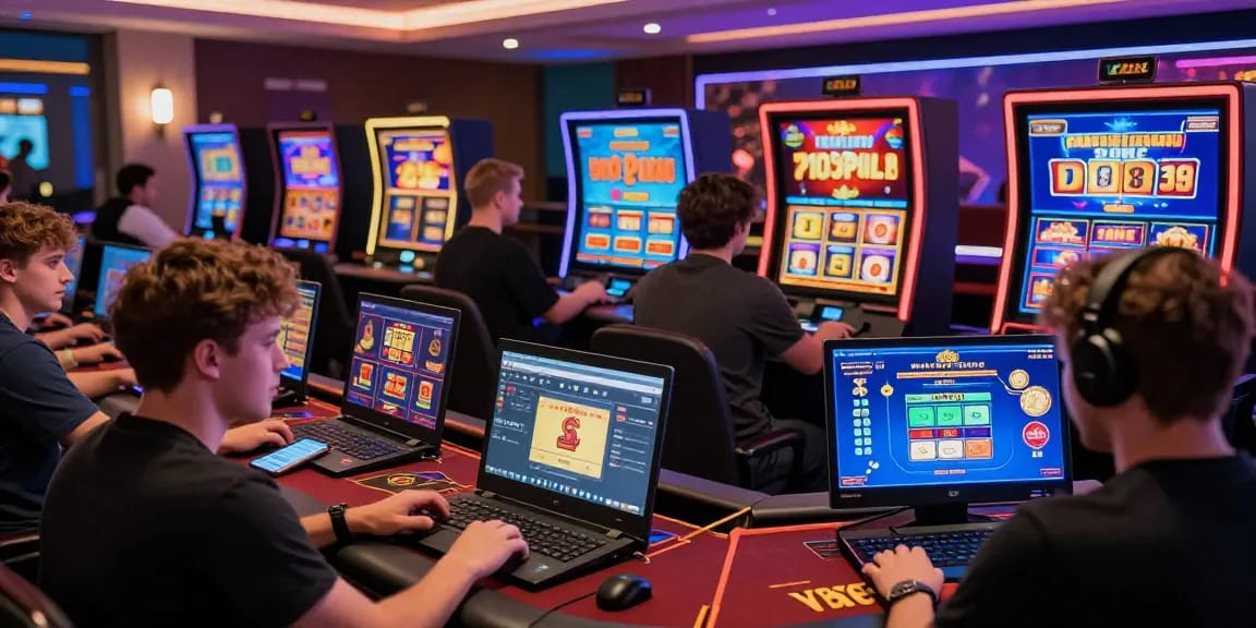 Engaged players exploring non uk casinos at sssk.org.uk, enjoying vibrant gaming experiences with live dealer tables and cryptocurrency transactions.