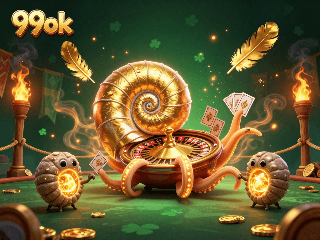Engage with thrilling 99ok casino adventures featuring a giant nautilus roulette wheel and glowing ammonites.