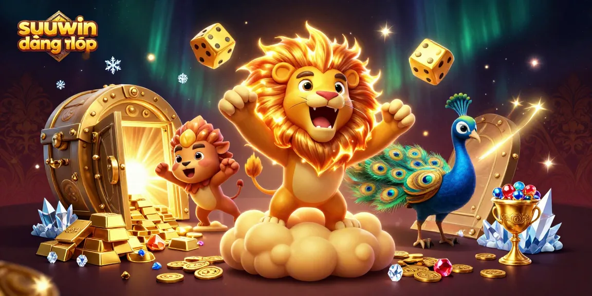 Engage in winning with suuwin đăng nhập, featuring a vibrant scene full of treasure and excitement.