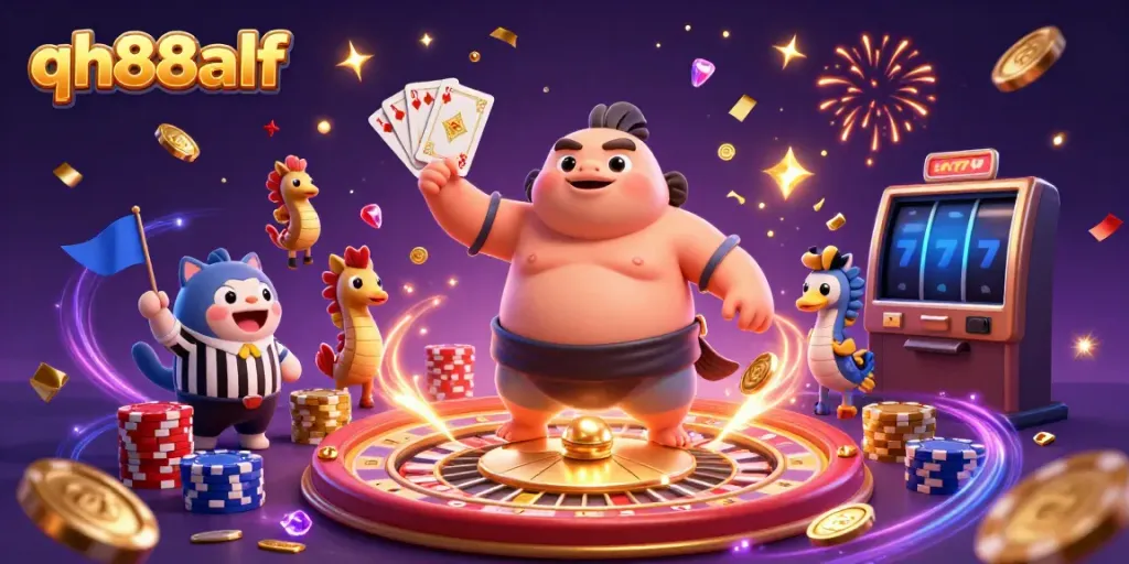 Experience the thrill of winning at qh88alf featuring a vibrant underwater casino scene with action and excitement.