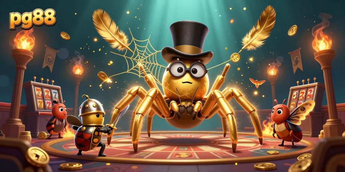 Engage in thrilling pg88 casino adventures led by a golden tarantula and brave beetle knight.