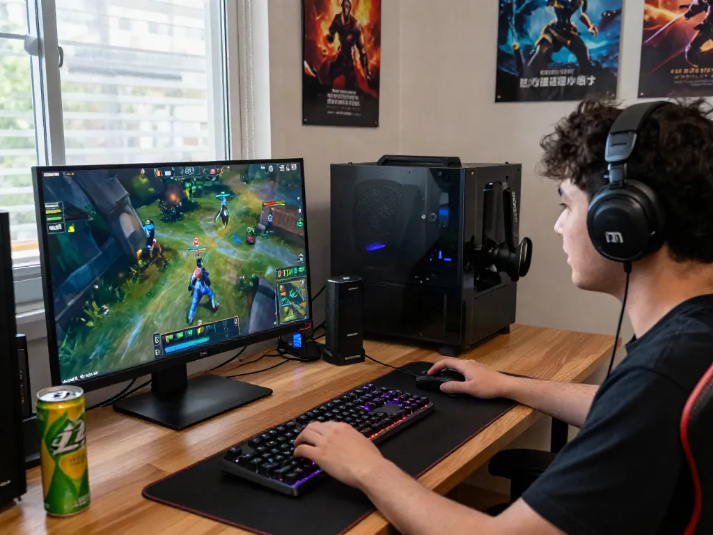 Enthusiastic player immersed in da88 gaming experience with dynamic setup