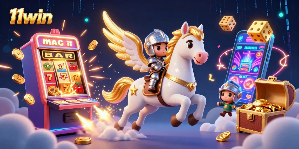 Experience the thrill of 11win with a dazzling 3D slot machine explosion and magical elements.