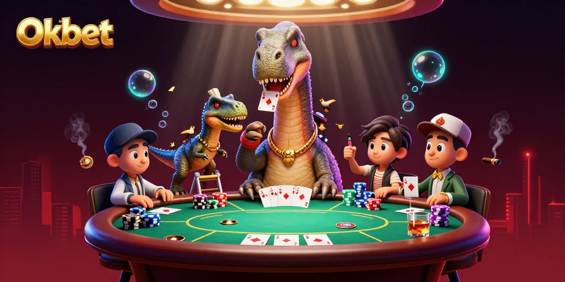 Oxbet elevates the excitement with a playful 3D casino scene featuring a brontosaurus and a raptor dealer.