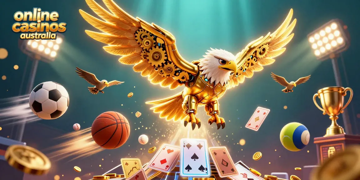 Experience the excitement of online casinos Australia with dynamic gaming elements in a rich 3D scene.