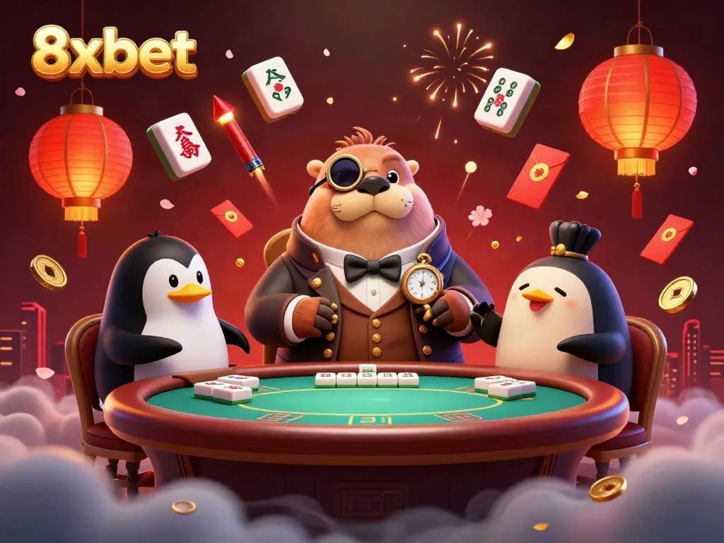 Engage with 8xbet's vibrant underwater poker scene featuring unique characters and animated game elements.