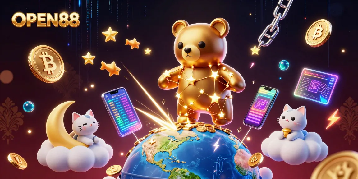 Engage with OPEN88’s thrilling 3D interactive gaming experience featuring cosmic characters.