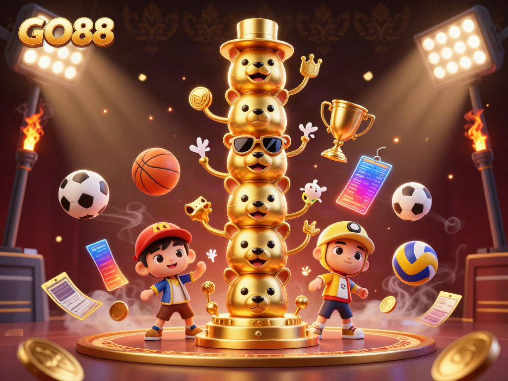 Engage in the dynamic world of GO88 with vibrant casino adventures full of golden elements and sports excitement.