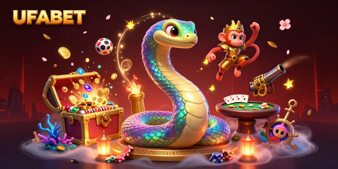 Spin big wins at UFABET with a vibrant 3D casino scene filled with slots and poker elements.