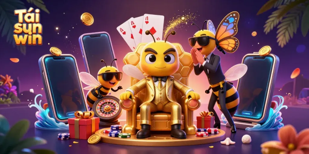 Play exciting casino games and Tải sun win to win big rewards in this vibrant 3D scene.