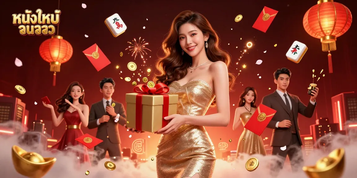 Engage with the latest หนังใหม่ชนโรง while celebrating the Lunar New Year in this vibrant casino scene.