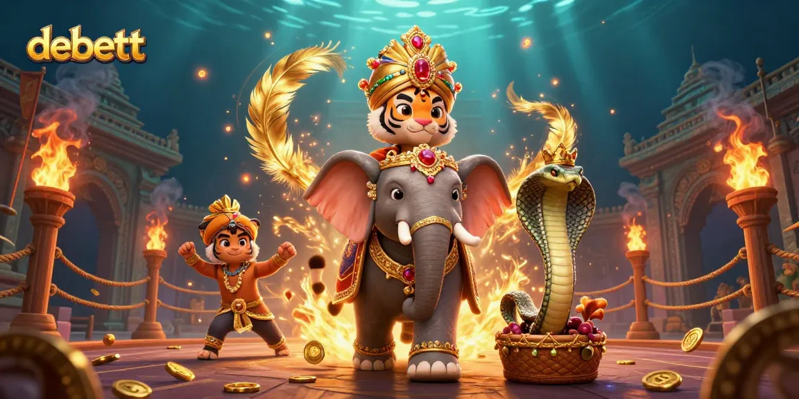 Experience thrilling gaming action at debett with vibrant slot game elements and iconic characters.