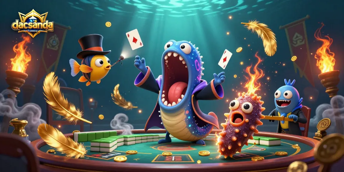 dacsandatphanrang highlights a surreal gambling scene featuring animated sea creatures performing tricks in an engaging underwater setting.