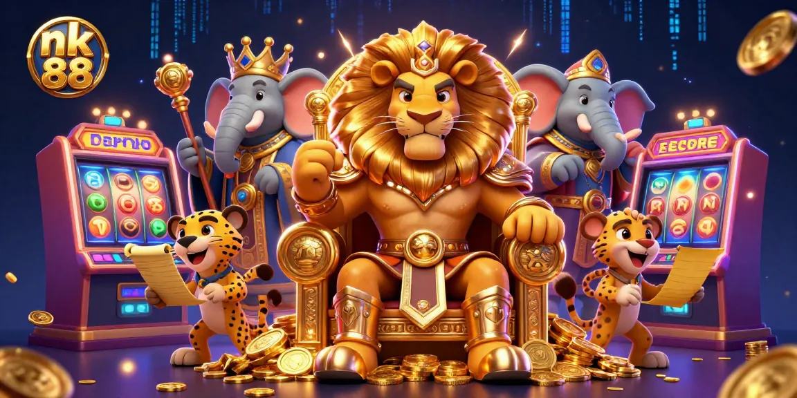 Experience thrilling gaming action at nk 88 with a vibrant casino illustration showcasing excitement.