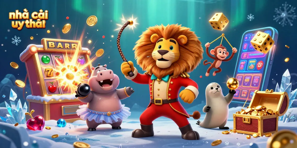 Experience the excitement of nhà cái uy tín with vibrant characters and dynamic casino elements in a thrilling scene.