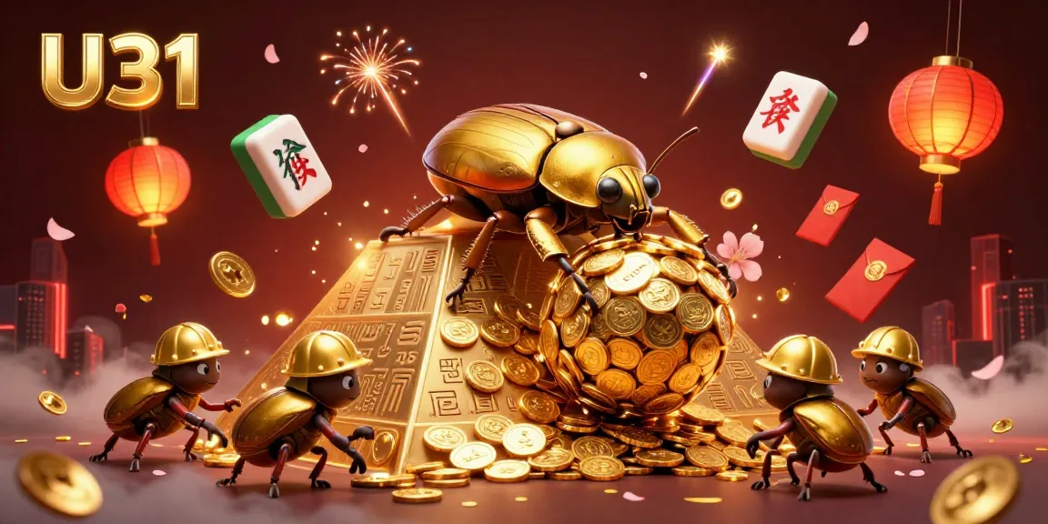 U31 players experience thrilling wins with dynamic gold coin action in a festive casino setting.